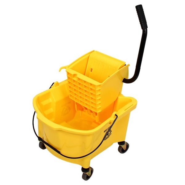 5.28 Gallon Mini Mop Bucket with Wringer Combo Commercial Rolling Cleaning Cart 