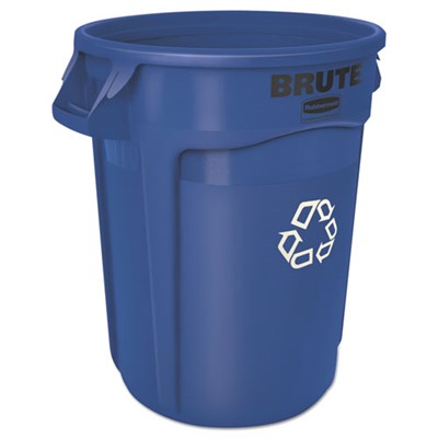BRUTE 32 GL WASTE CAN BLUE RECYCLE