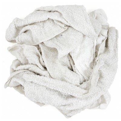 RAG SMALL WHITE TERRY TOWEL  25 LB/C