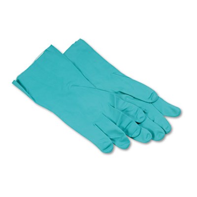 GLOVE NITRILE FLOCK LINED GREEN X-LARGE