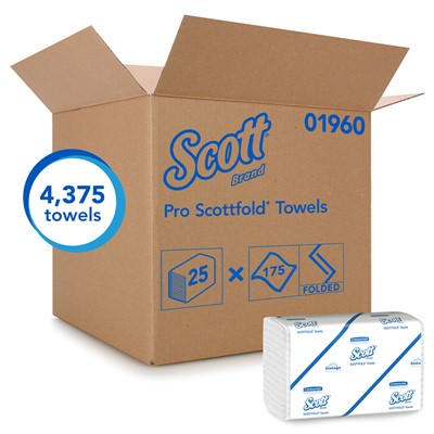 SCOTT PRO SCOTT-FOLD TOWEL 25/175/CS WH