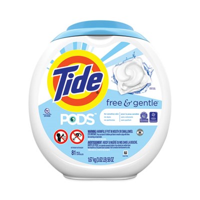 TIDE PODS UNSCENTED 4 TUBS OF 81/CS