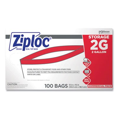ZIPLOCK BAGS FREEZER 2GL 100/C